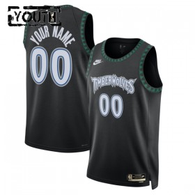 Camiseta Niños Minnesota Timberwolves Personalizadas 2025-26 Nike Classic Edition Negro Swingman